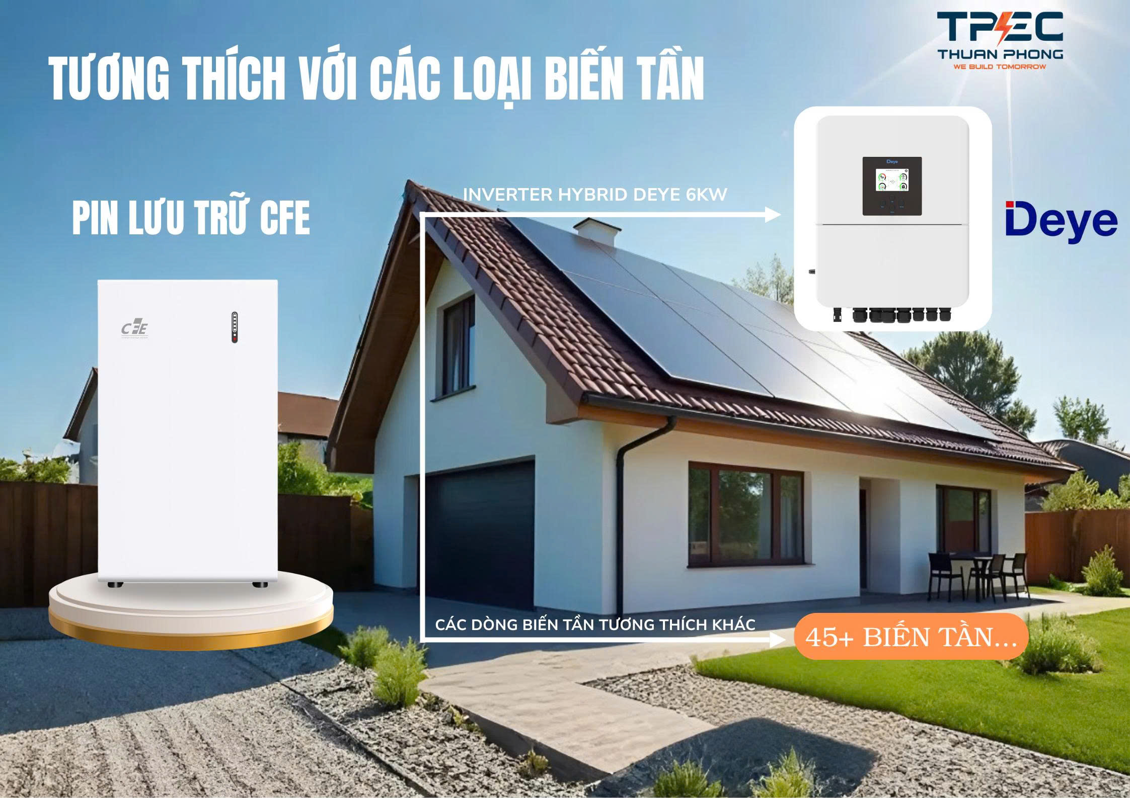 BMS thông minh, tương thích nhiều inverter